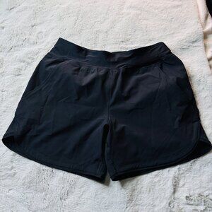 Lands End Swim Shorts Womens 4 Quick Dry With Panty 5" Inseam Black